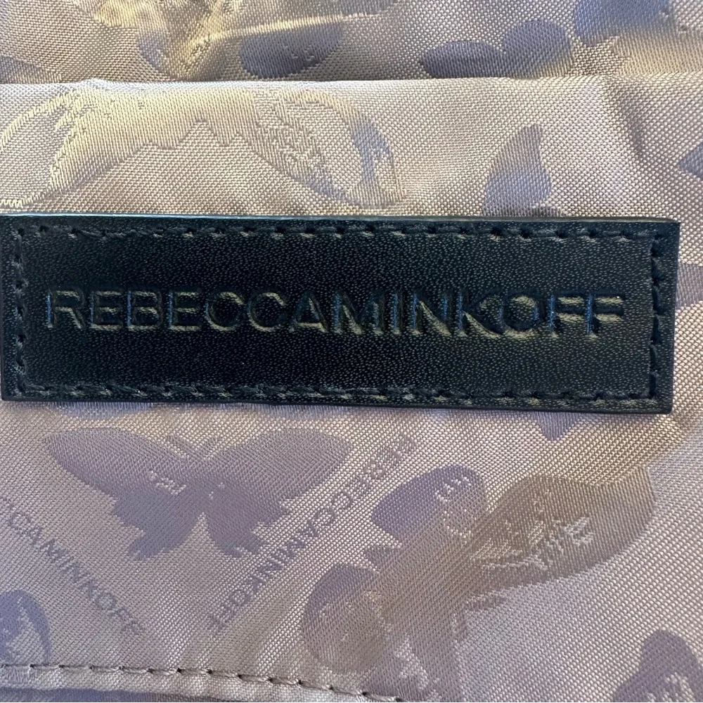 Rebecca Minkoff Cream Pebbled Leather Backpack with Lace Up and Tassel Detail